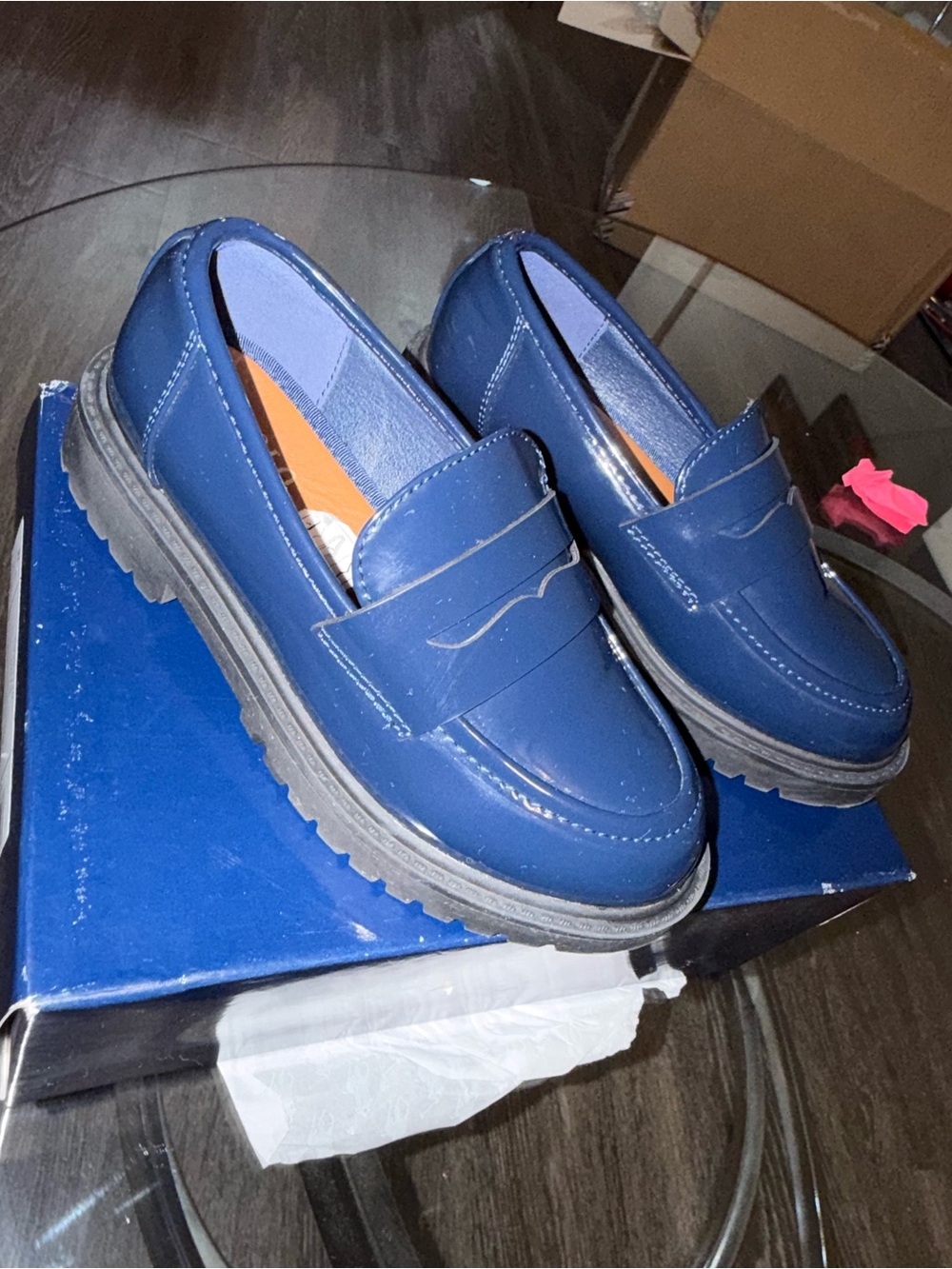 Polo by Ralph Lauren Navy Blue Kids Penny Loafers